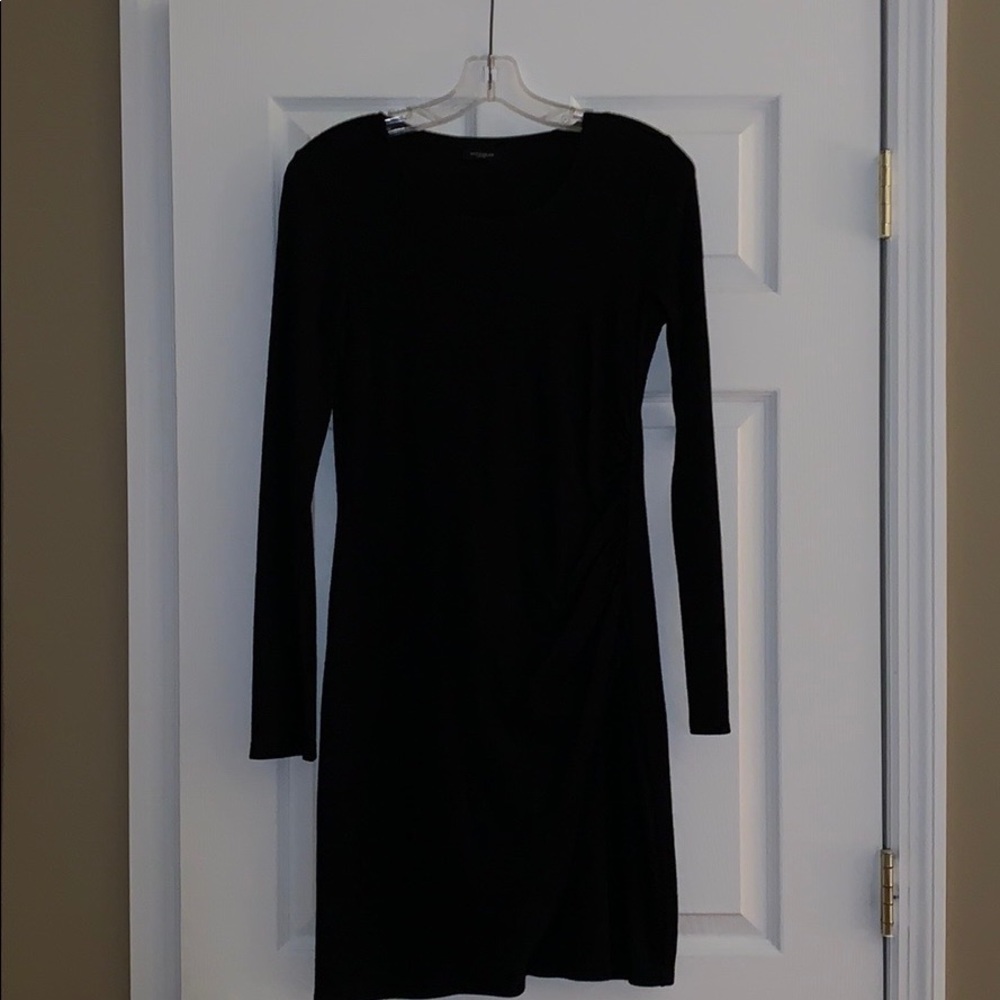 Ann Taylor black dress with slit
